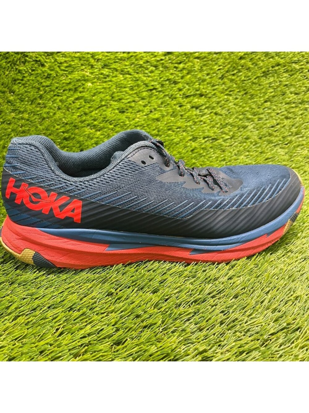 Hoka One One Torrent 2 Mens Size 10.5 Blue Red Athletic Running Shoes Sneakers